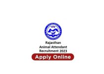 Rajasthan Animal Attendant Recruitment 2023 Apply Online